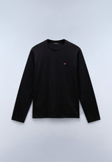 T-Shirt a Maniche Lunghe Salis in Jersey - Nero
