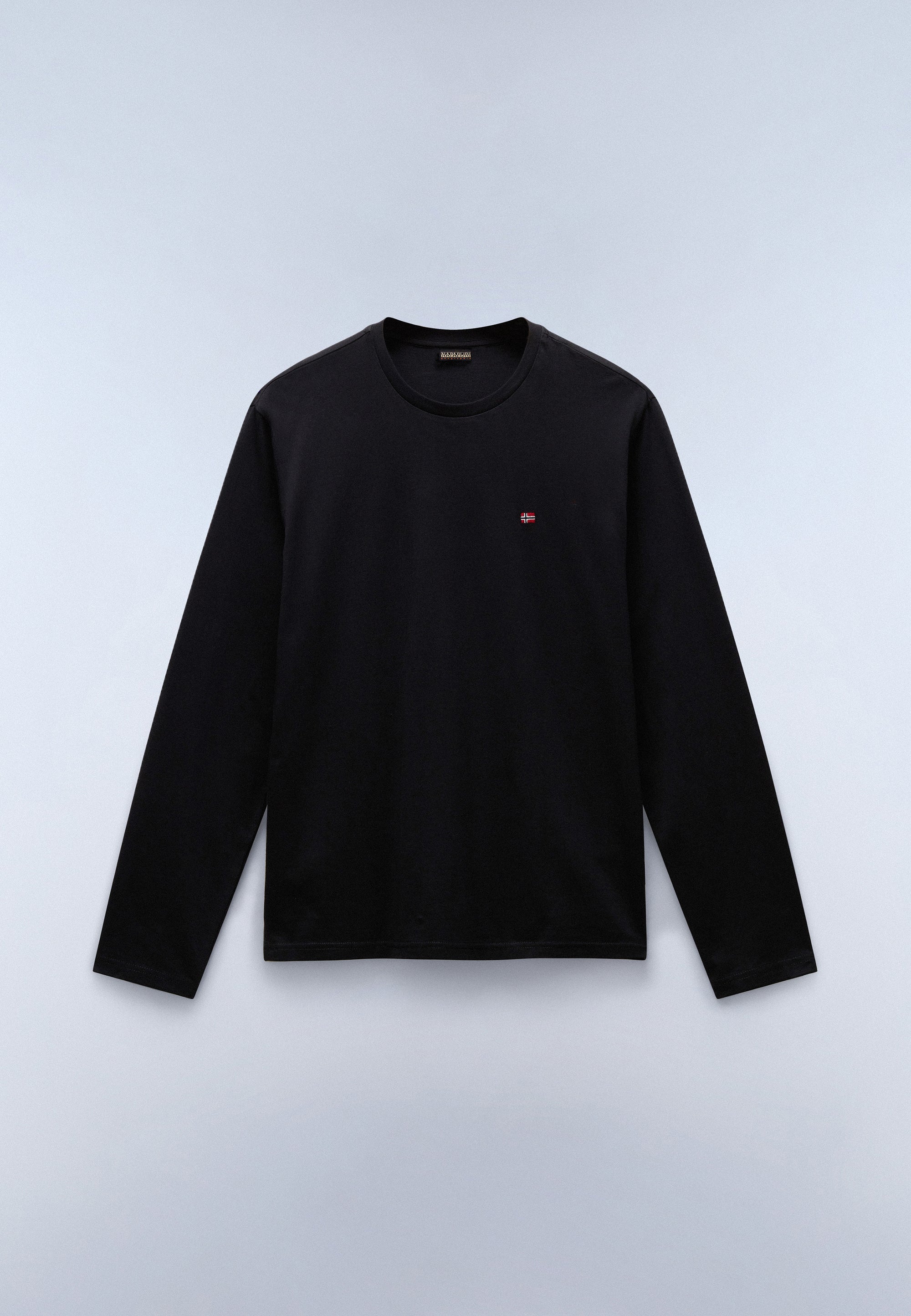 T-Shirt a Maniche Lunghe Salis in Jersey - Nero