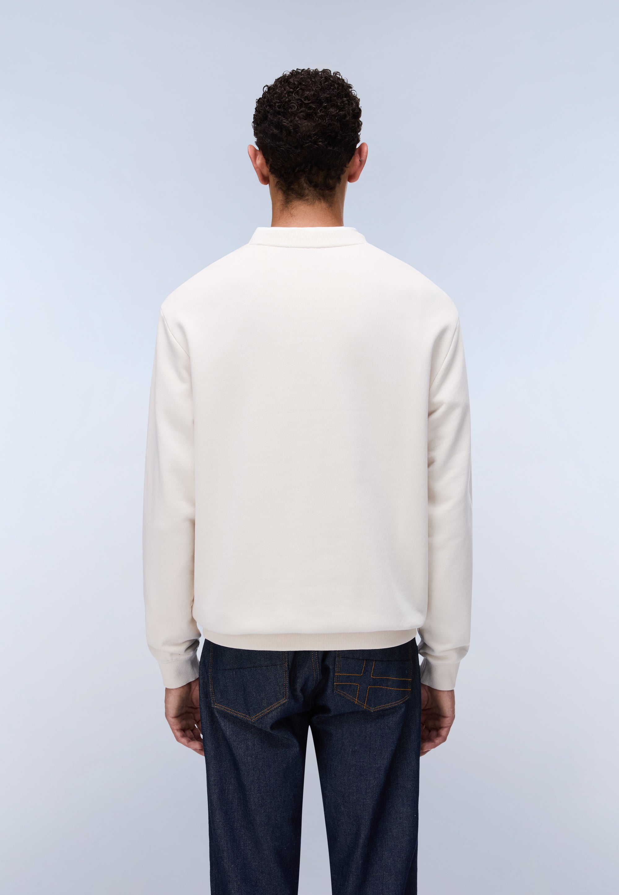 Felpa in French Terry Small Box - Bianco