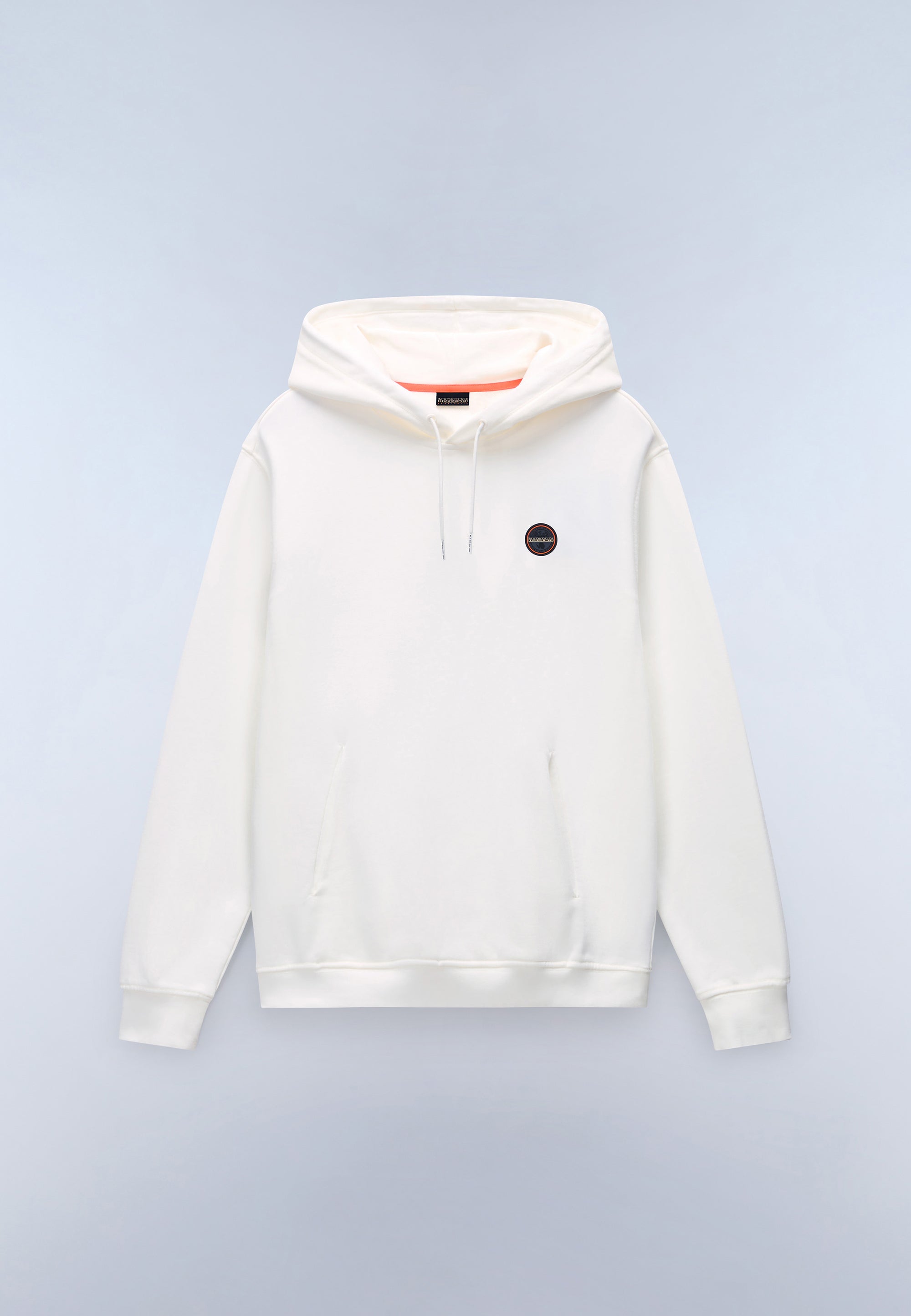 Felpa con Cappuccio Badge in French Terry - Bianco
