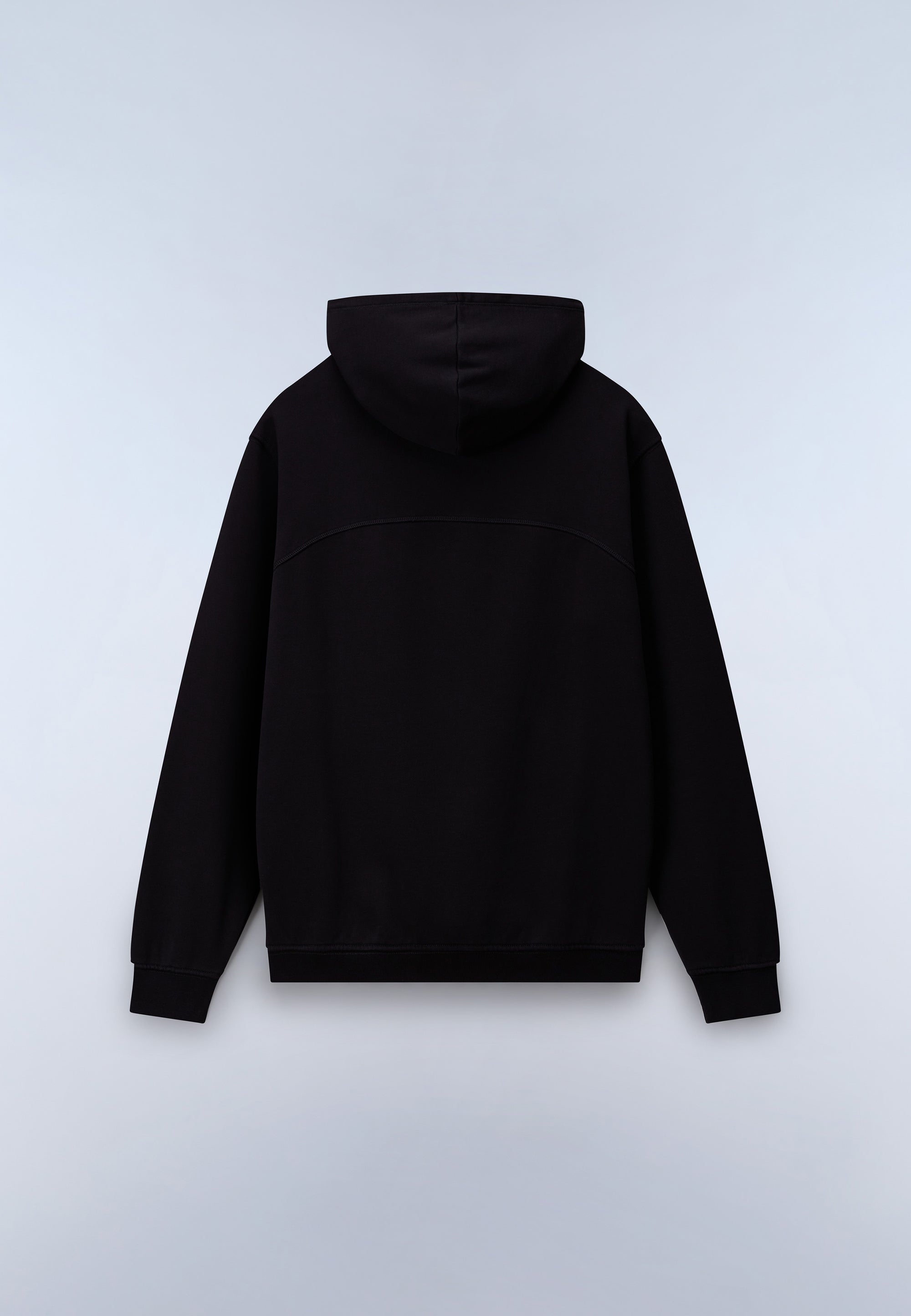 Felpa con Cappuccio Badge in French Terry - Nero