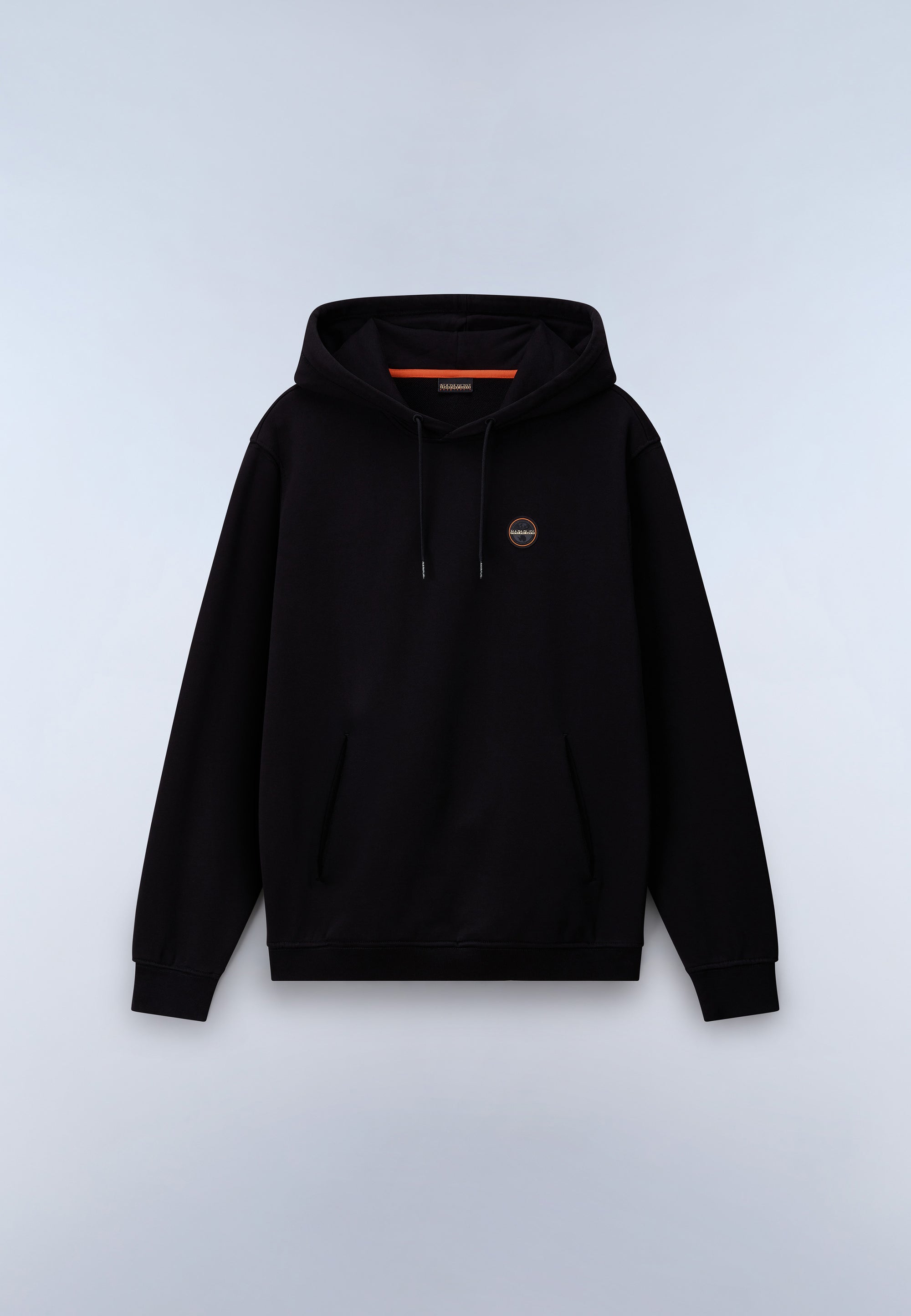 Felpa con Cappuccio Badge in French Terry - Nero