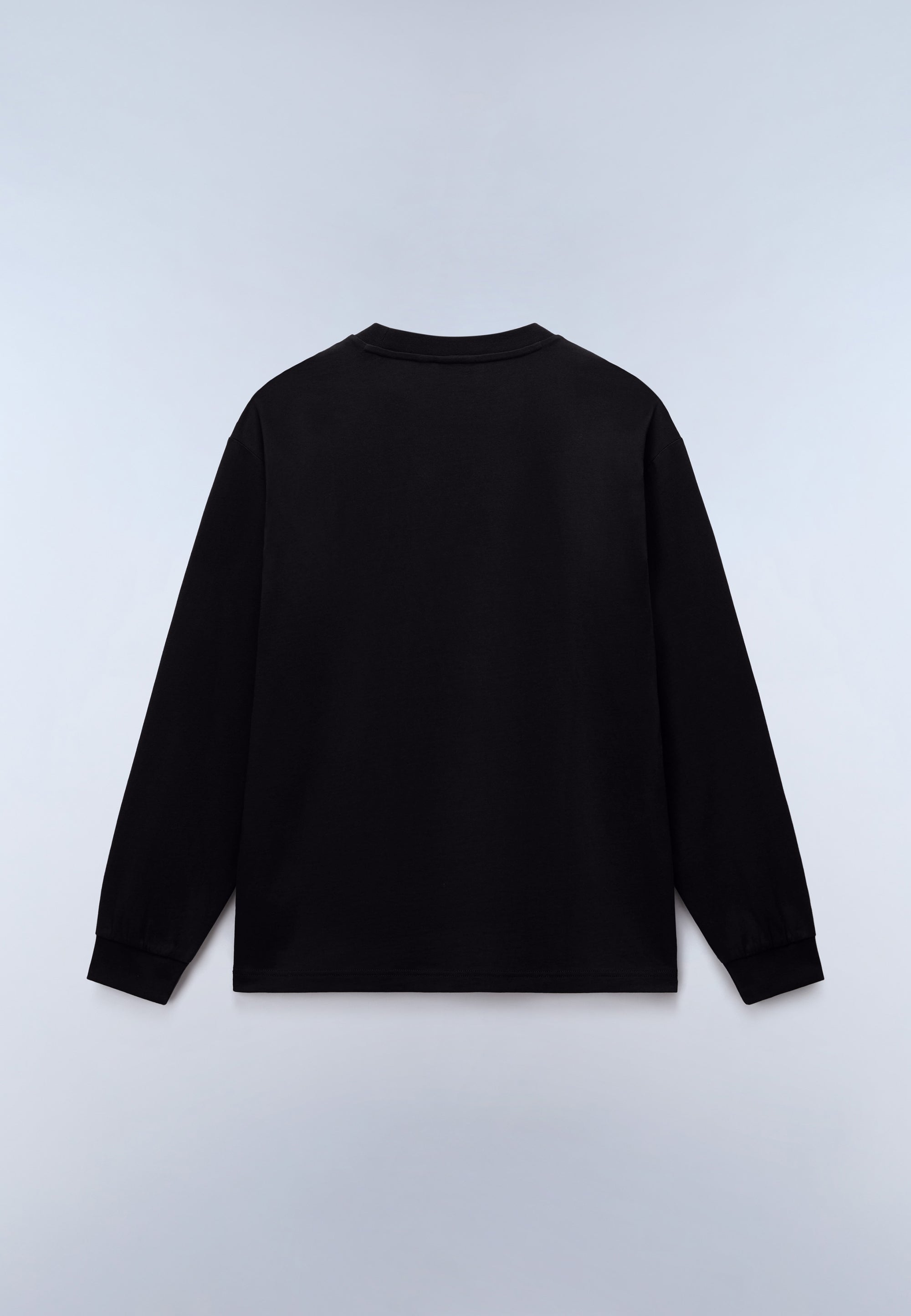 T-Shirt a Maniche Lunghe Box Logo - Nero