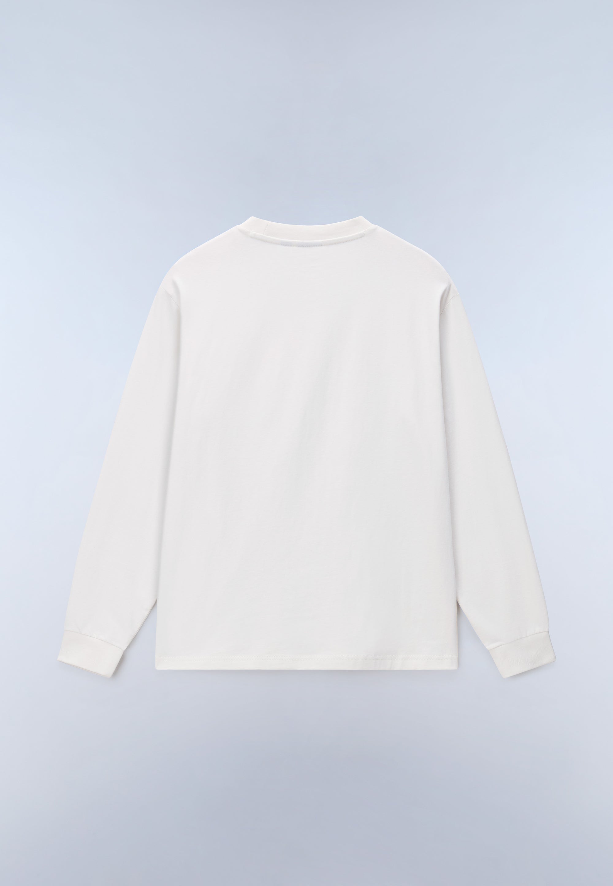 T-Shirt a Maniche Lunghe Box Logo - Bianco Whisper