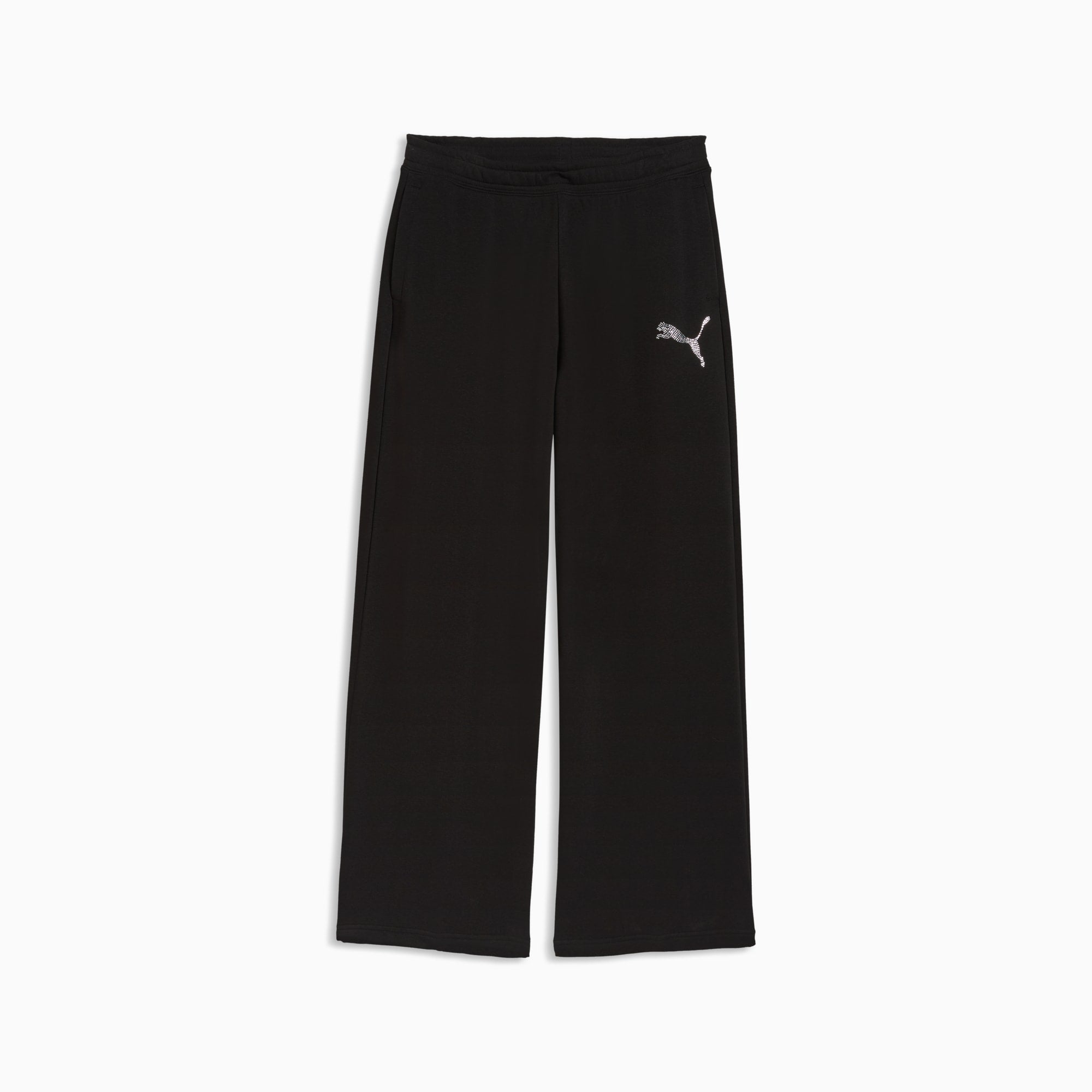 ESS Graphic LEO Luxe Bedazzled Slouchy Pants TR - Nero