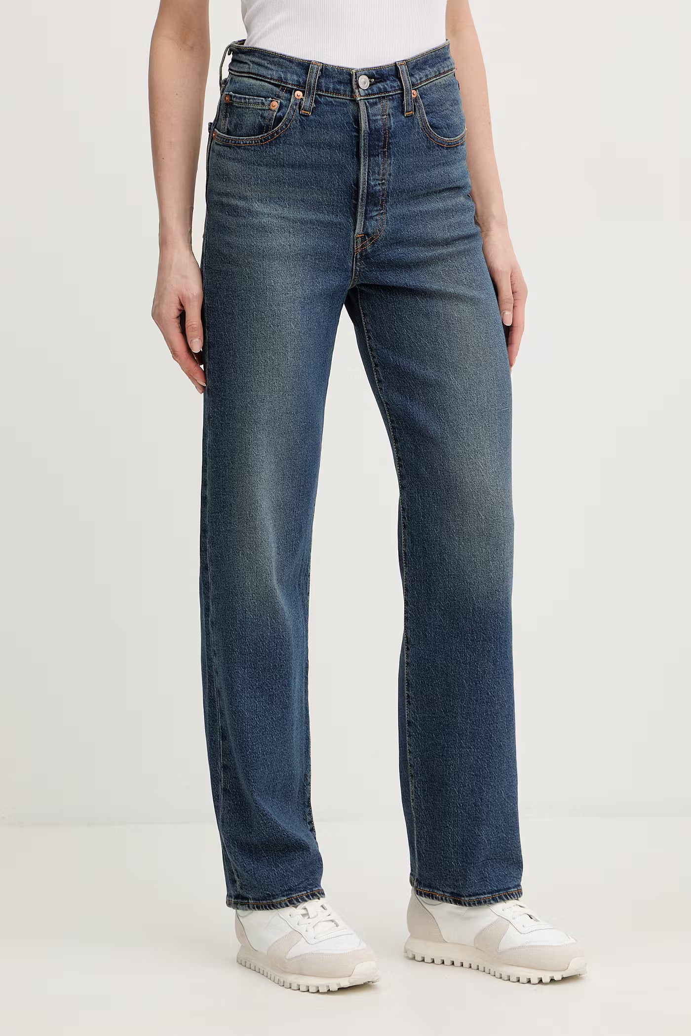 Jeans Ribcage Straight Ankle - Dark Indigo