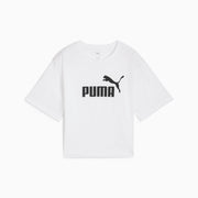 ESS Cropped No. 1 Logo Relaxed Tee - Bianco