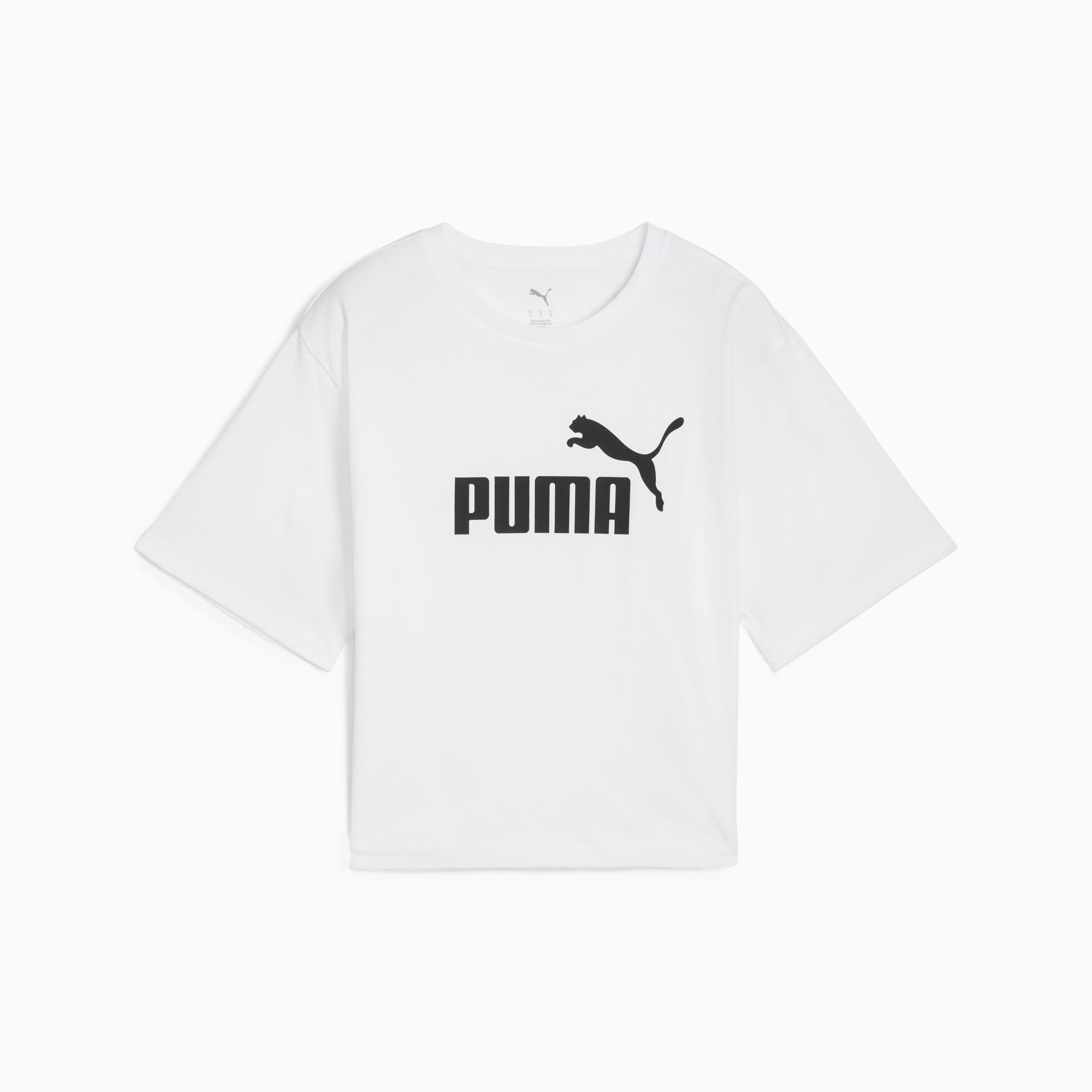 ESS Cropped No. 1 Logo Relaxed Tee - Bianco