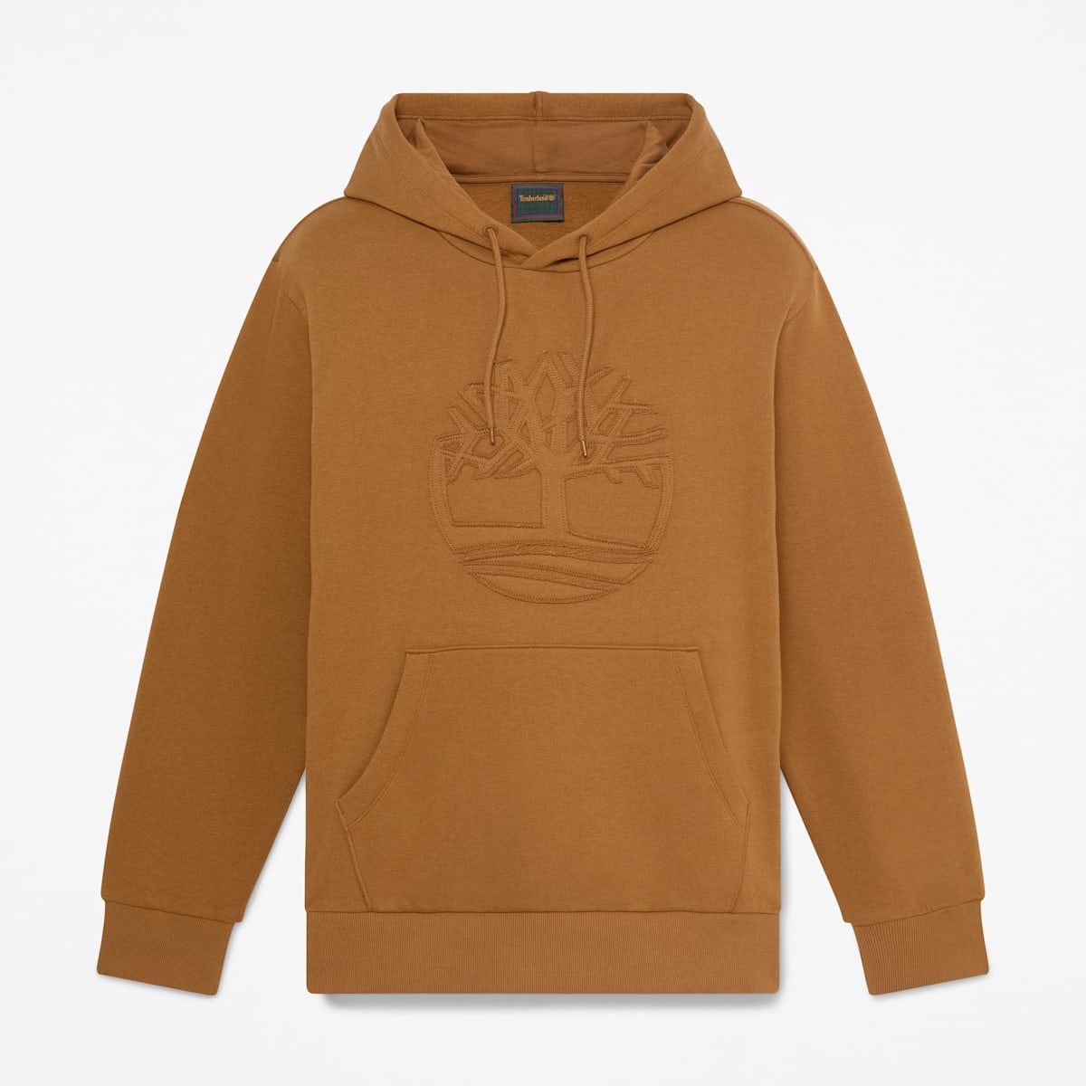 Felpa con Cappuccio Patch Logo Albero - Dark Wheat