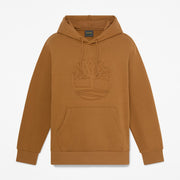 Felpa con Cappuccio Patch Logo Albero - Dark Wheat