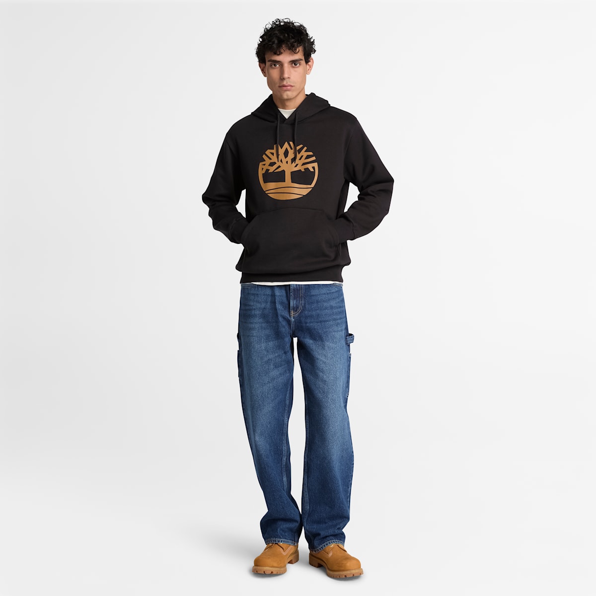 Felpa con Cappuccio Northwood Logo Albero - Black