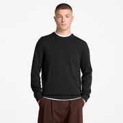 Felpa Girocollo in Cotone - Black