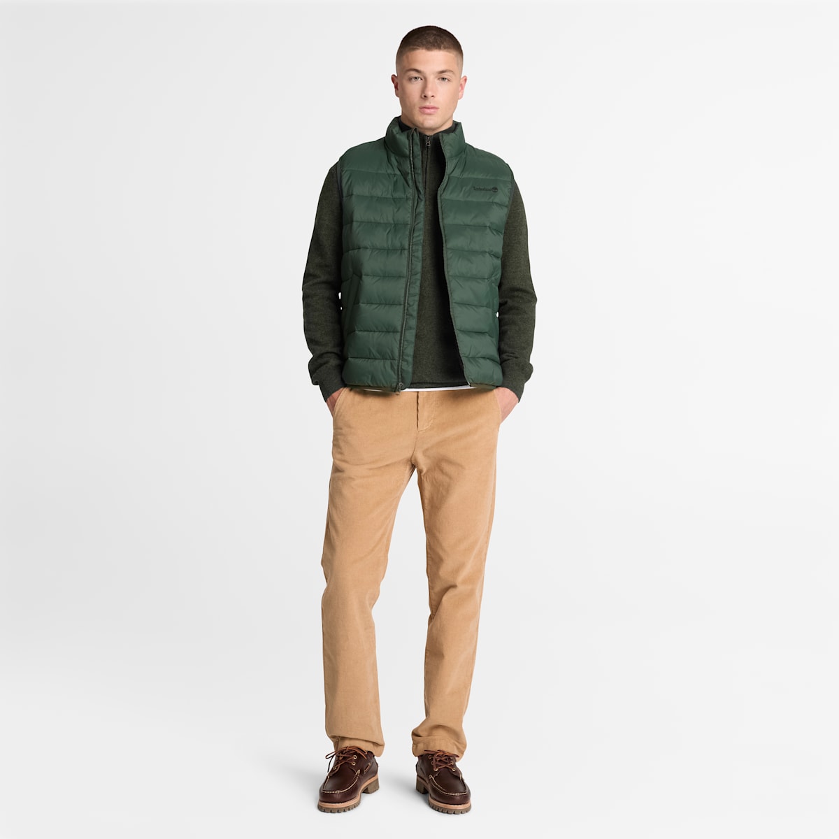 Felpa Mezza Zip in Misto Lana - Duffel Bag Heather