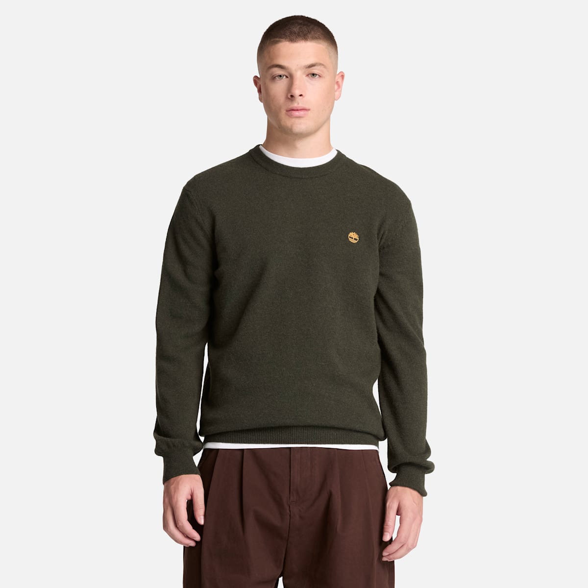 Maglione Girocollo in Lana - Duffel Bag Heather