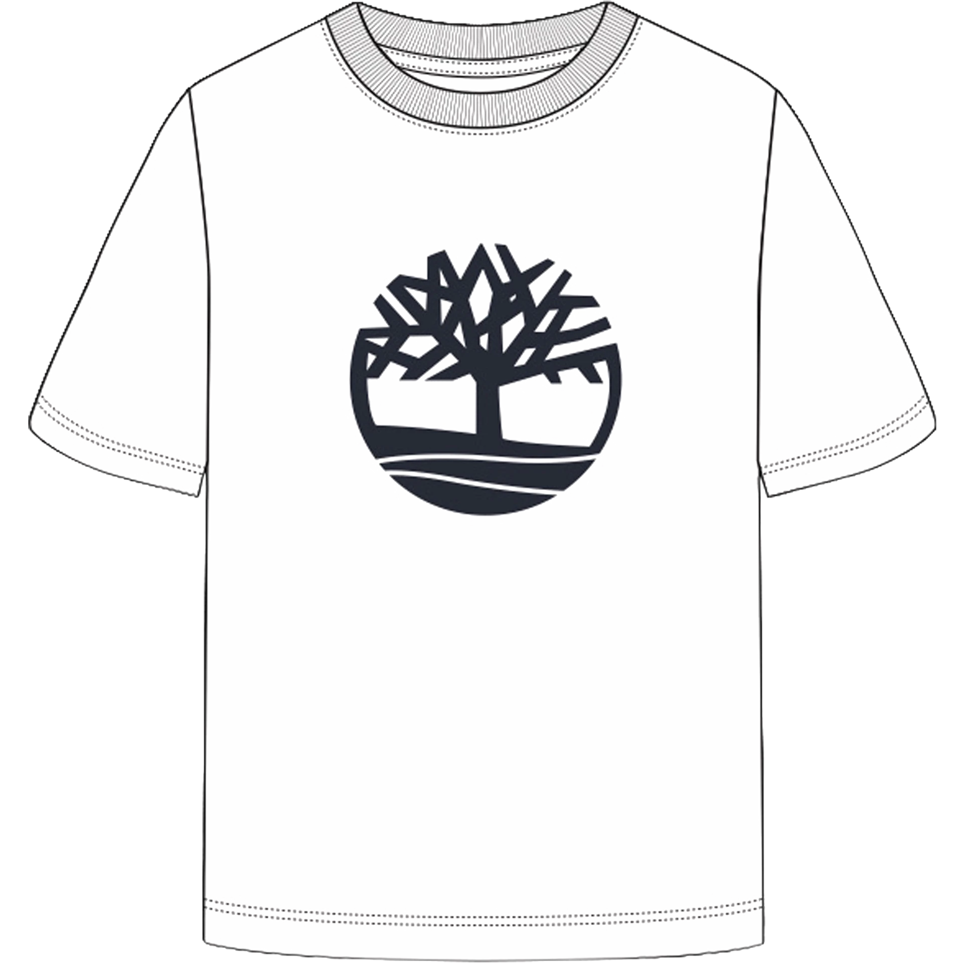 T-Shirt Northwood con Logo Albero a Manica Corta - White
