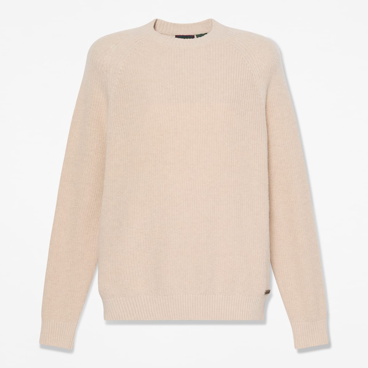 Maglia a Manica Lunga Raglan in Misto Cotone - Light Oatmeal Heather