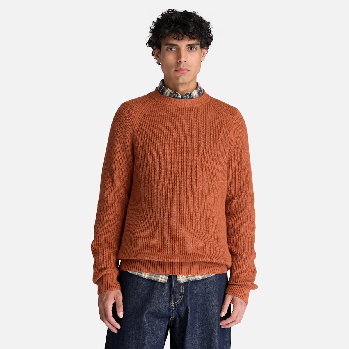 Maglia a Manica Lunga Raglan in Misto Cotone - Brownout Heather