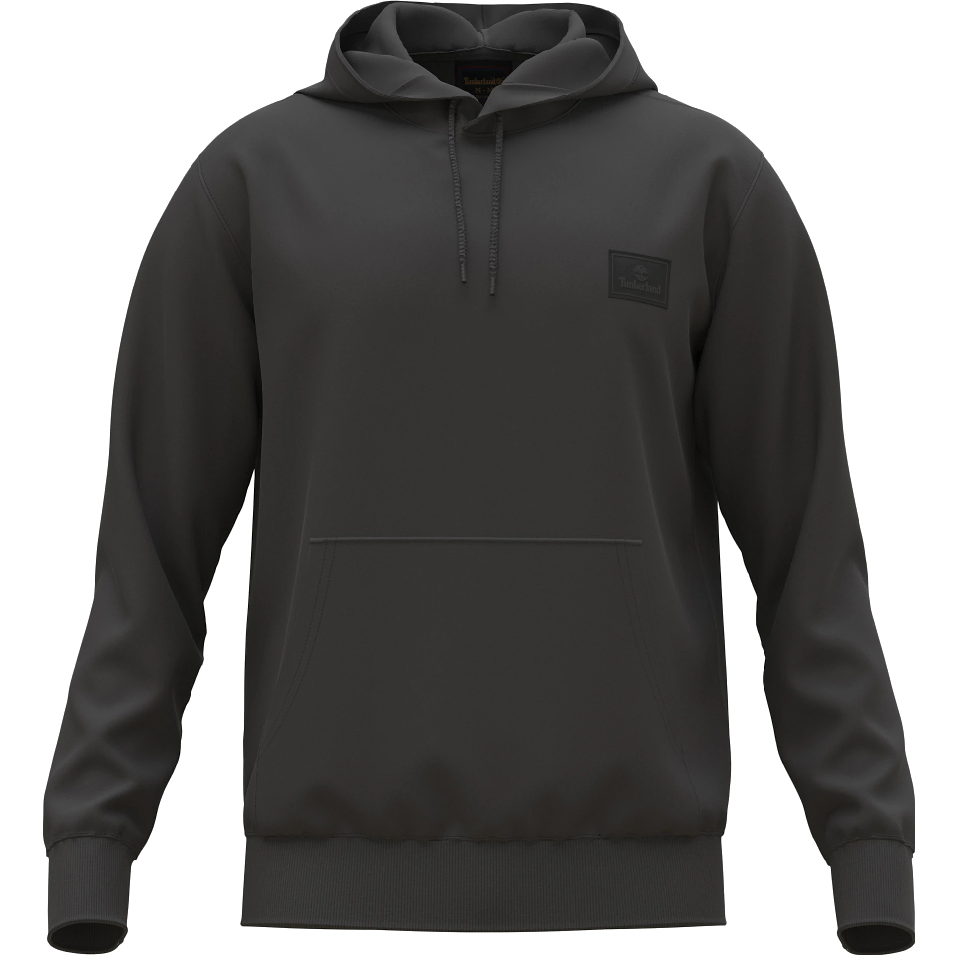 Felpa con Cappuccio Badge Siliconato - Black