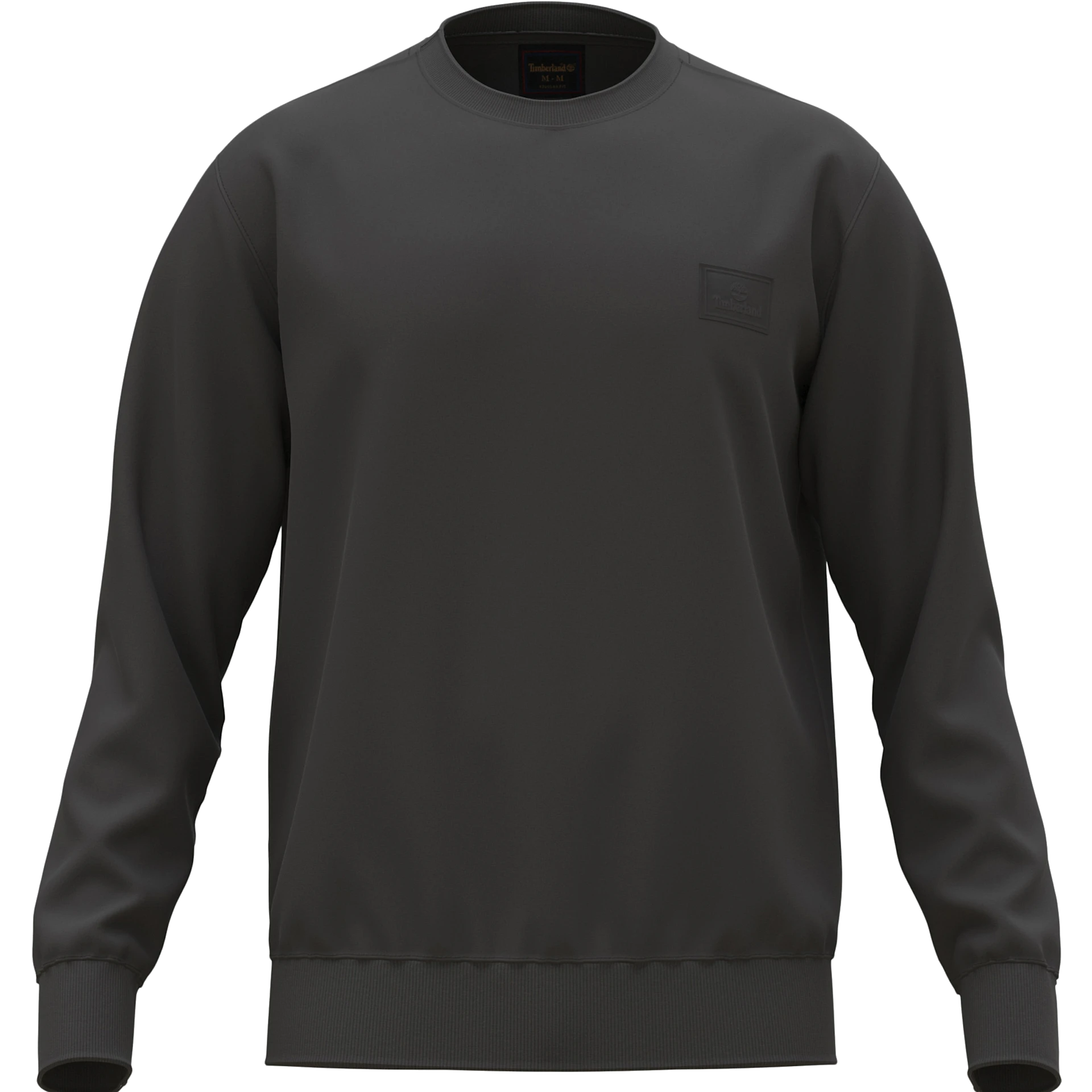 Felpa Girocollo Badge Siliconato - Black