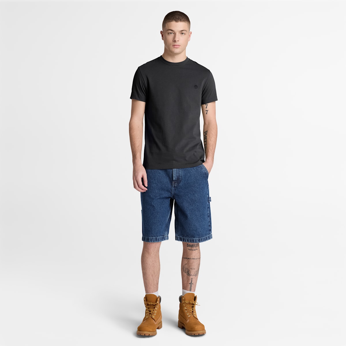 T-Shirt Slim Fit a Manica Corta - Black
