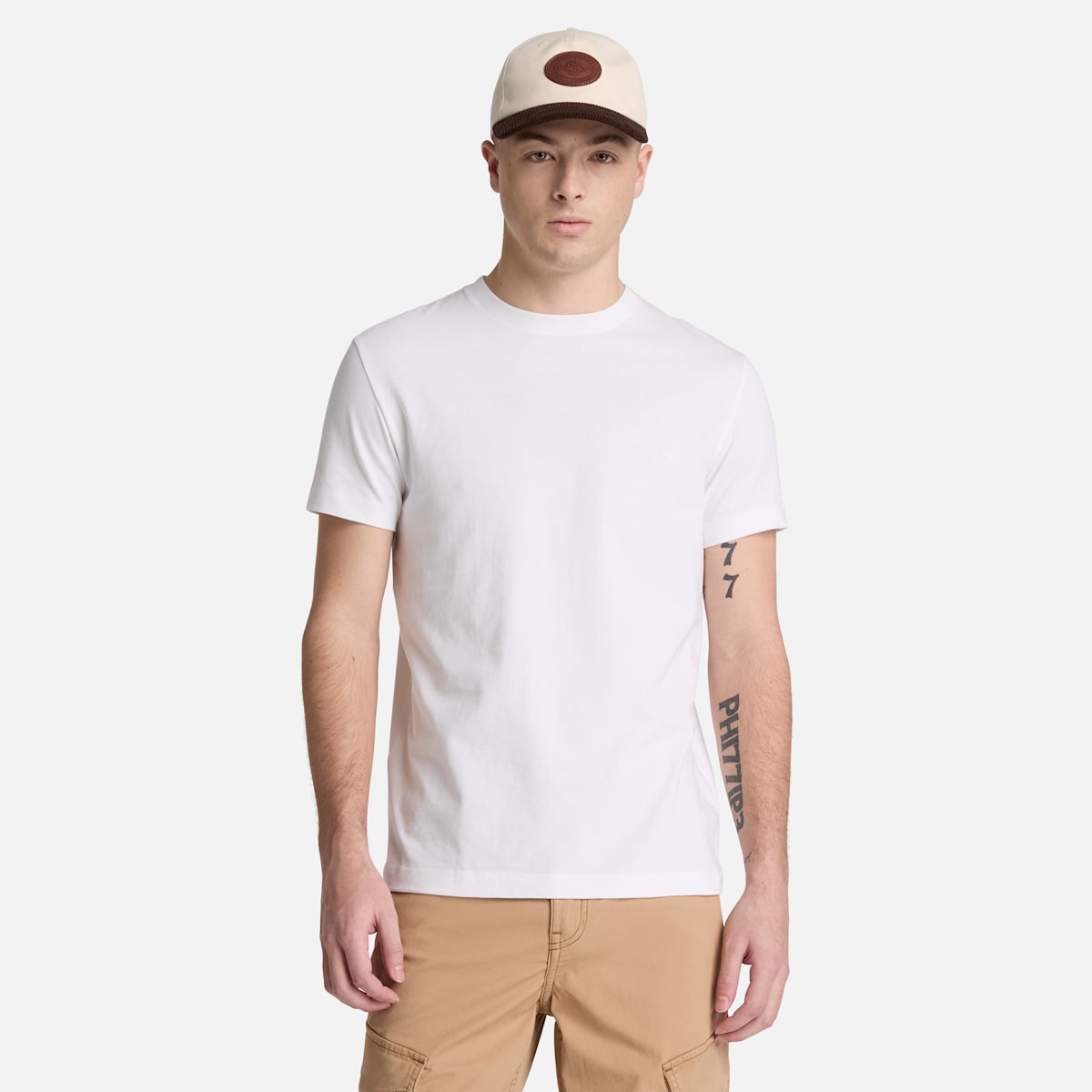 T-Shirt Slim Fit a Manica Corta - White