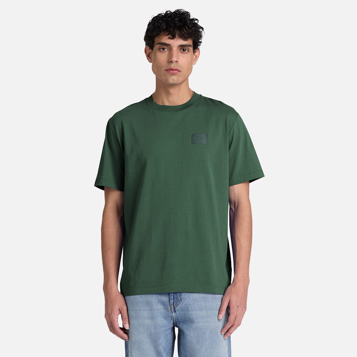T-Shirt con Badge in Silicone a Manica Corta - Sycamore
