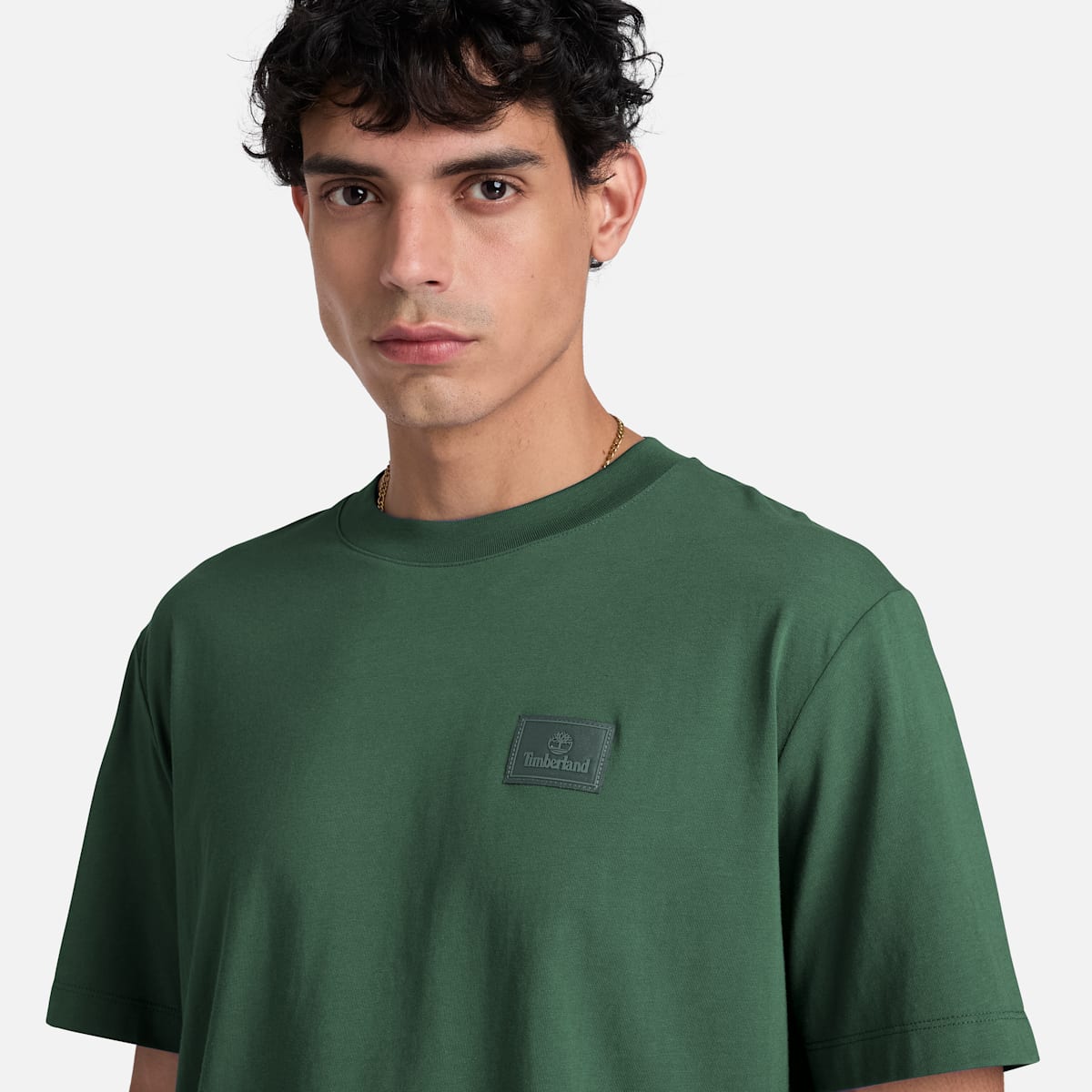 T-Shirt con Badge in Silicone a Manica Corta - Sycamore