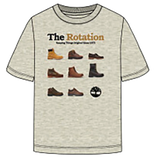 T-Shirt con Grafica Iconic Footwear a Manica Corta - Light Oatmeal Heather