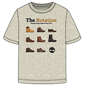T-Shirt con Grafica Iconic Footwear a Manica Corta - Light Oatmeal Heather