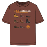 T-Shirt con Grafica Iconic Footwear a Manica Corta - Brownout