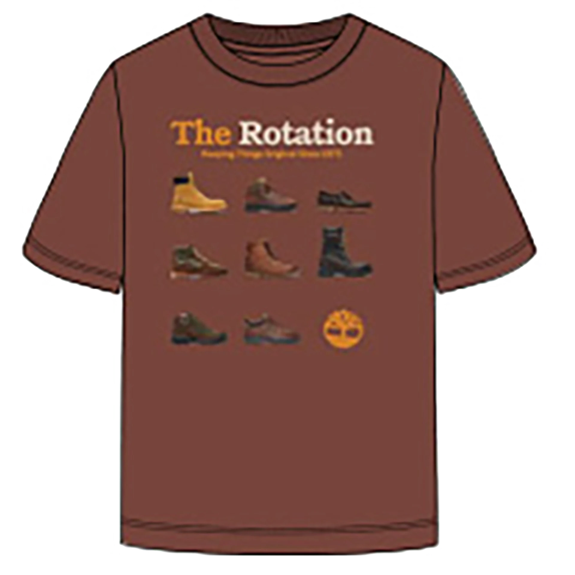 T-Shirt con Grafica Iconic Footwear a Manica Corta - Brownout