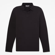 Maglia a Manica Lunga con Taschino e Logo al Petto - Black