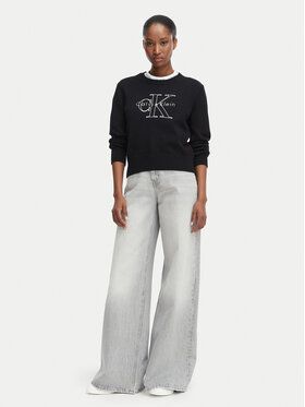 Maglione Logo Outline Top - Nero