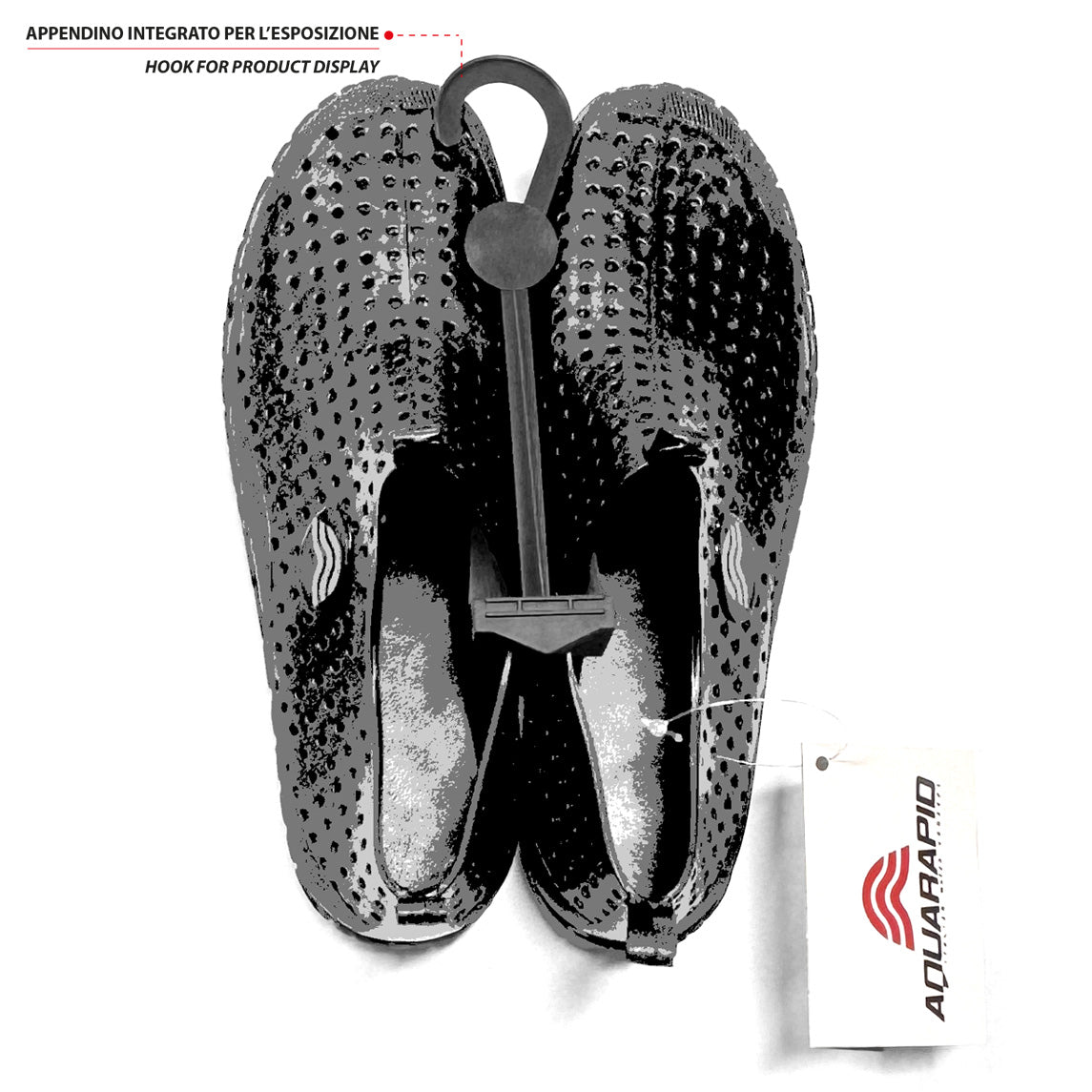 Aquarapid Scarpe da Scoglio Rocky Nero