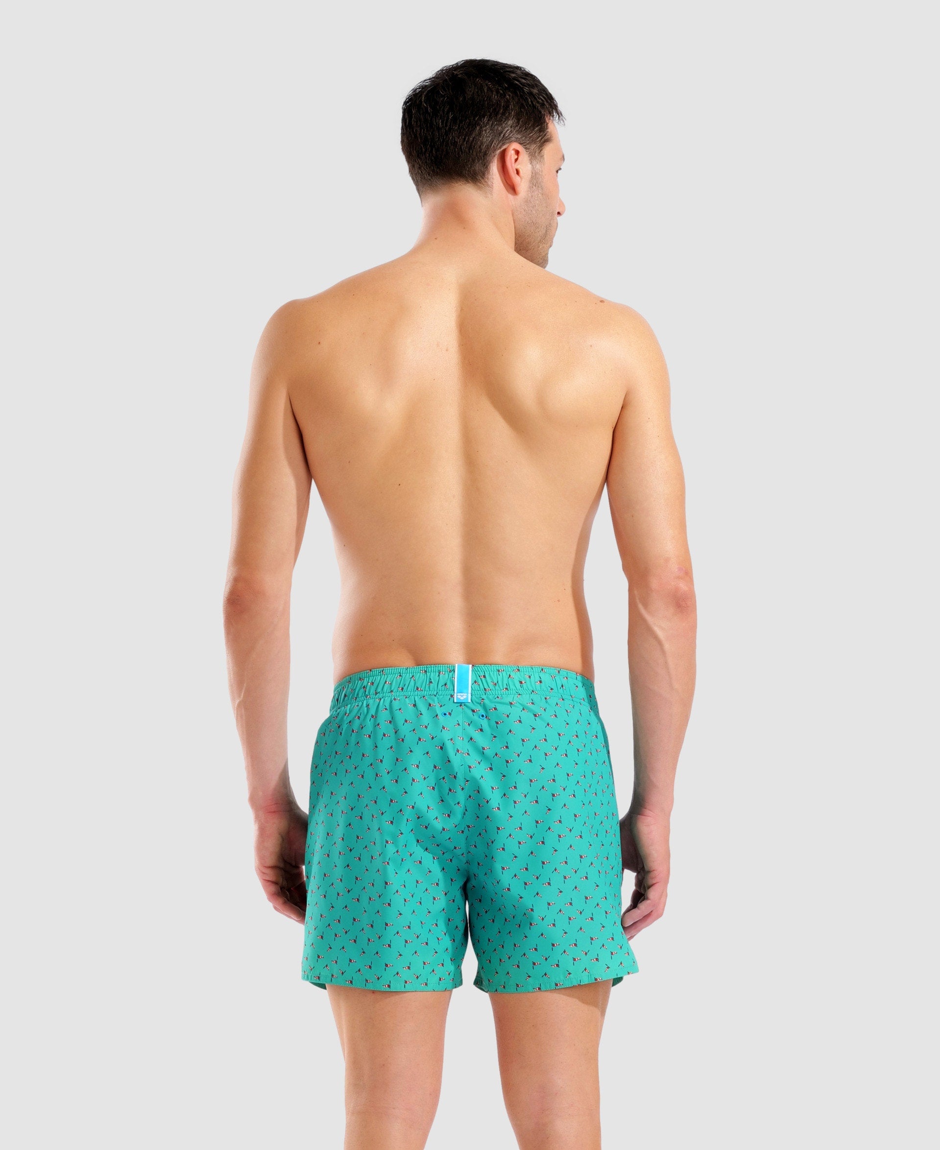 Arena Costume Boxer Allover Water Print Multicolor