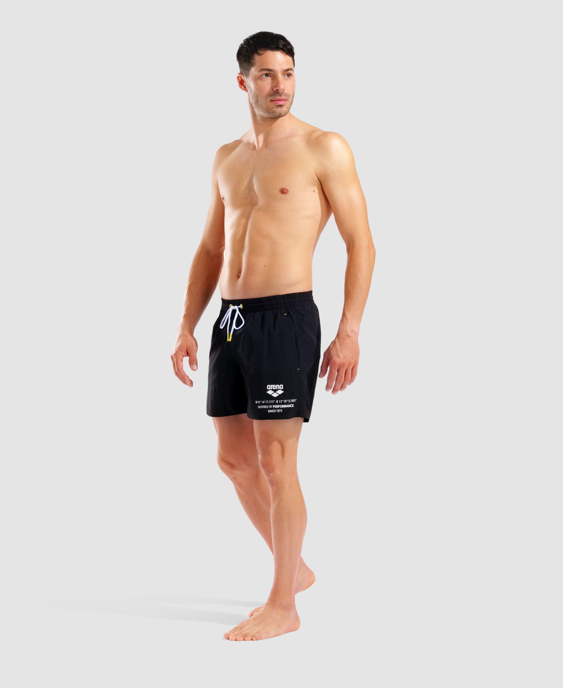 Arena Costume Boxer Icons Swim Low Waist Short Solid Nero