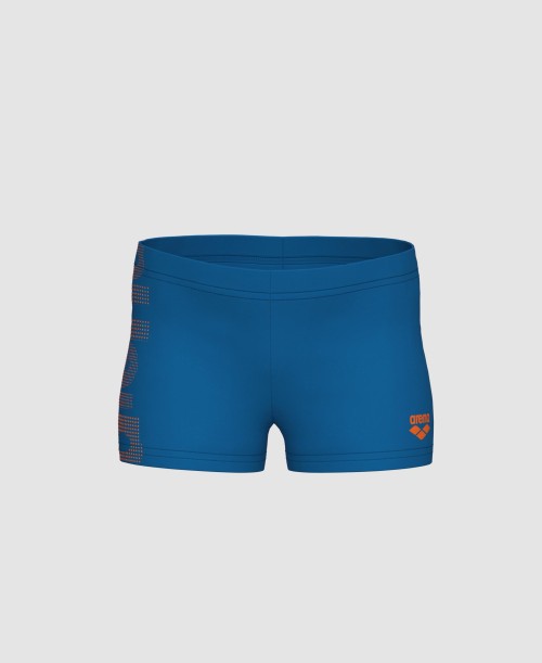 Arena Costume Boxer Kids Logo Print Turchese