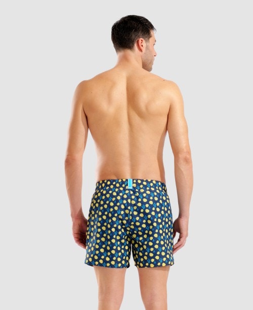 Arena Costume Boxer Water Print Blu