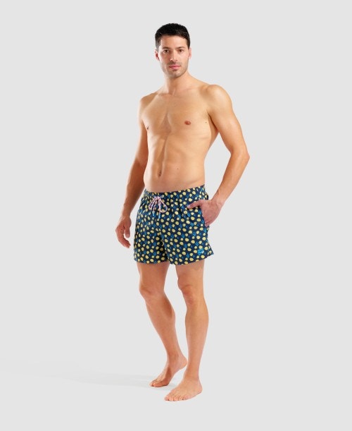 Arena Costume Boxer Water Print Blu