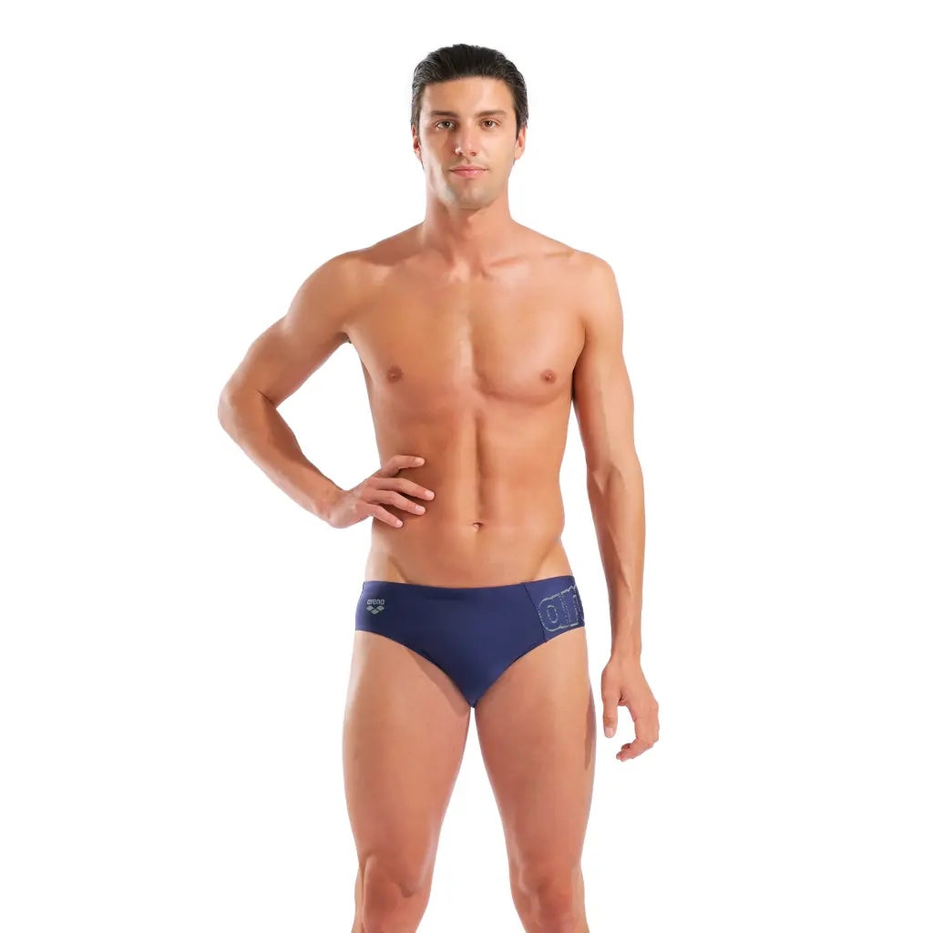 Costume Slip Fundamentals Arena Blu Navy/Salvia - fronte