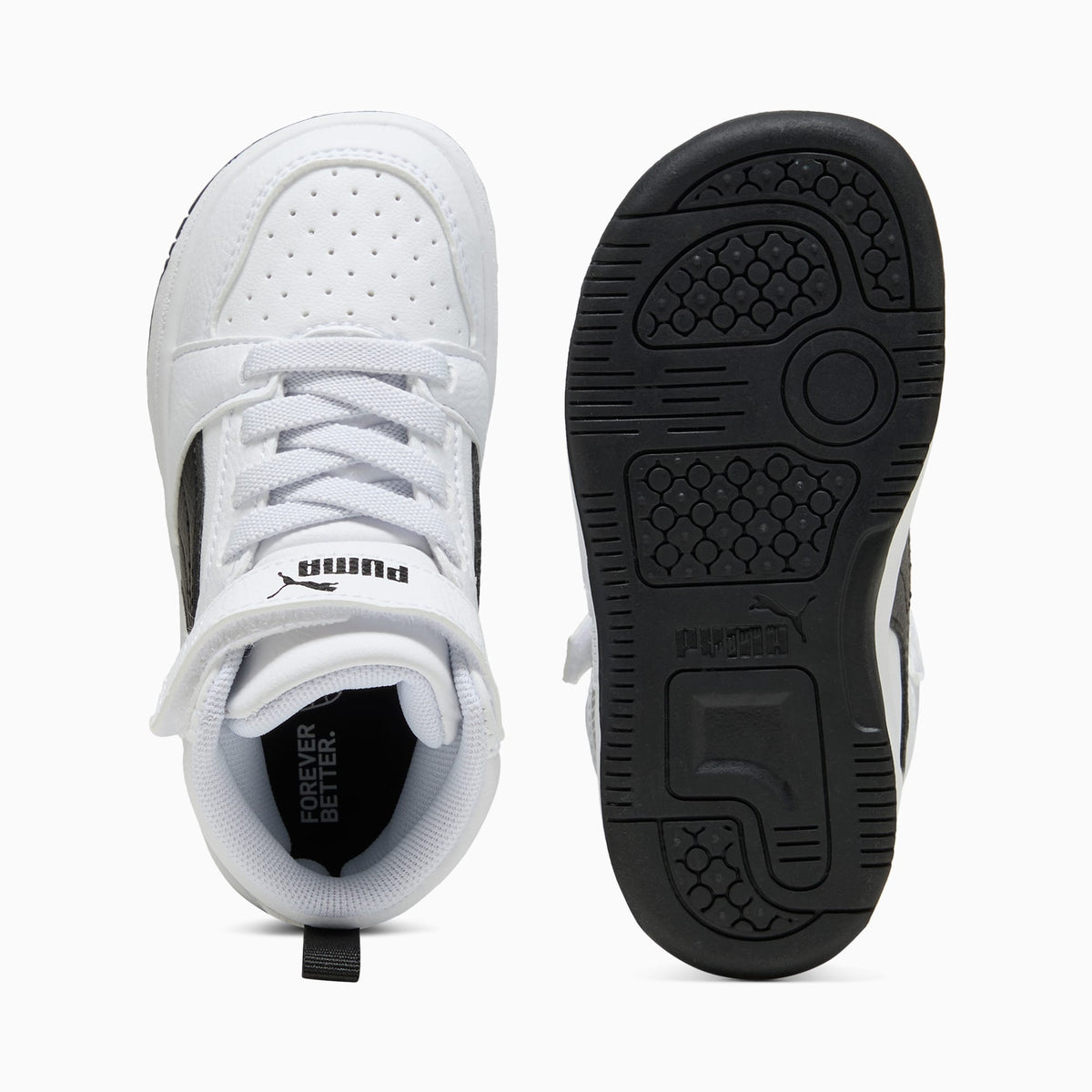 Sneaker PUMA Rebound V6 Mid per bimbi ai primi passi - Bianco