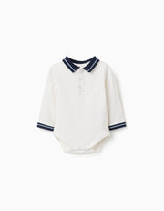 Zippy Body Polo in Cotone Neonato - Bianco