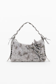 Borsa Fiori Grande - Grigio