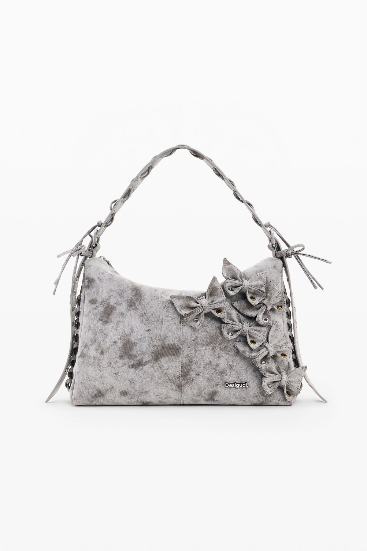 Borsa Fiori Grande - Grigio