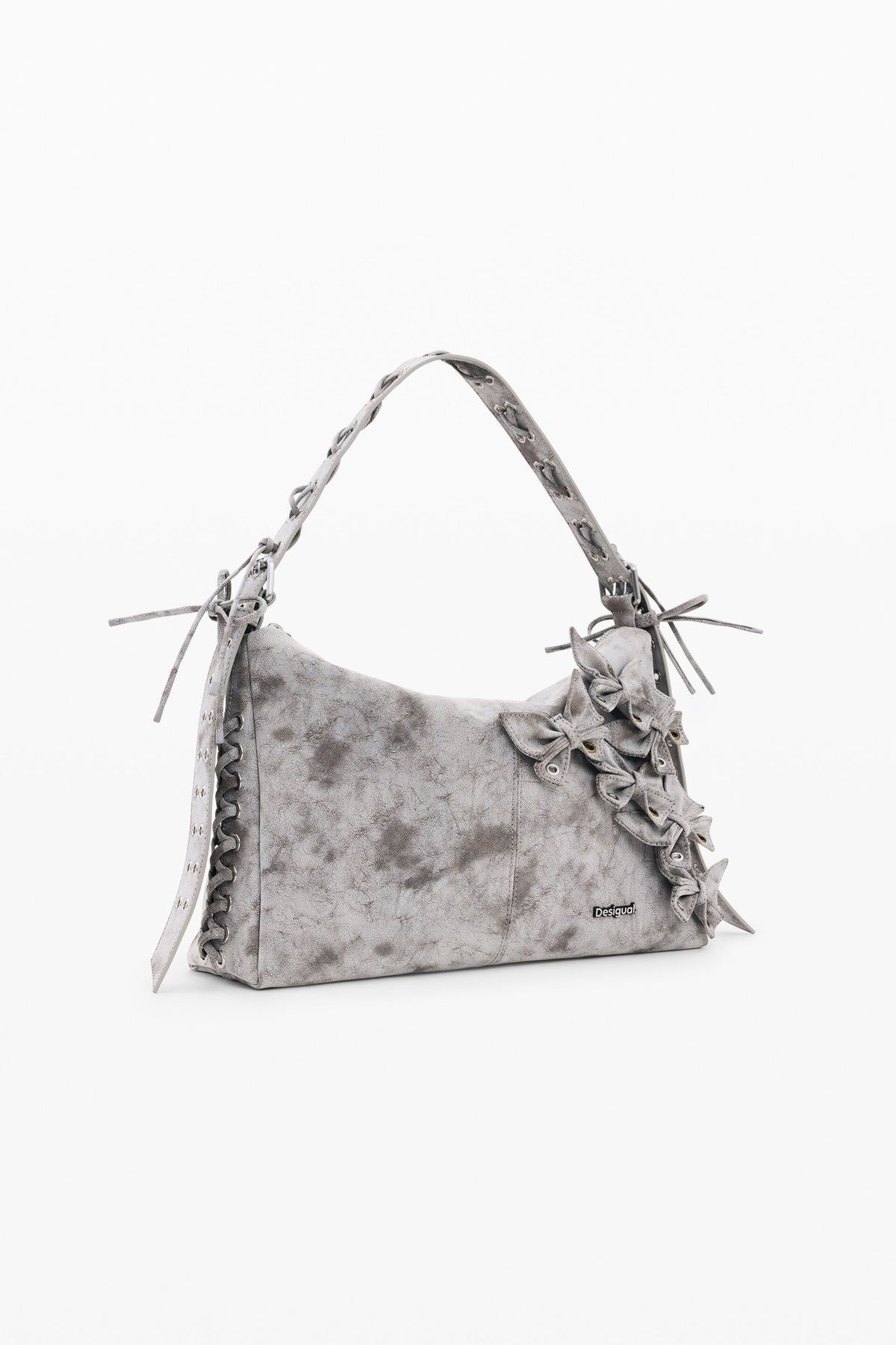 Borsa Fiori Grande - Grigio
