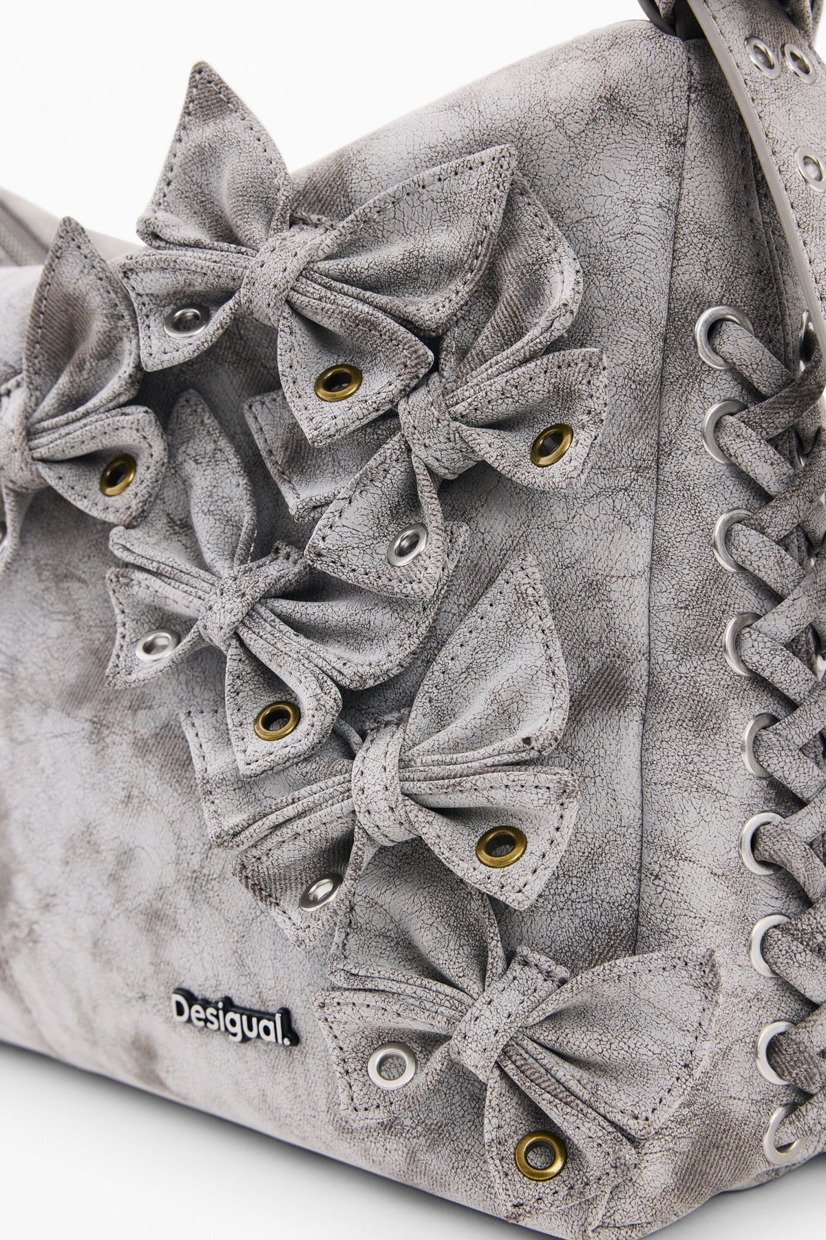 Borsa Fiori Grande - Grigio