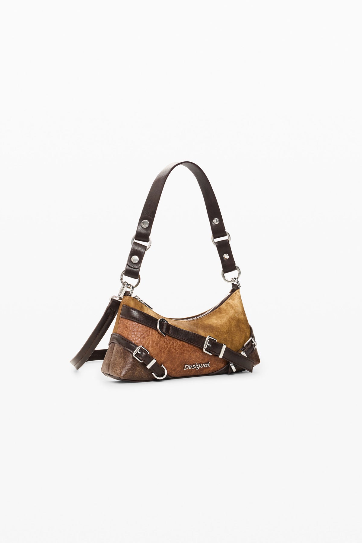 Borsa con Fibbie Media - Marrone