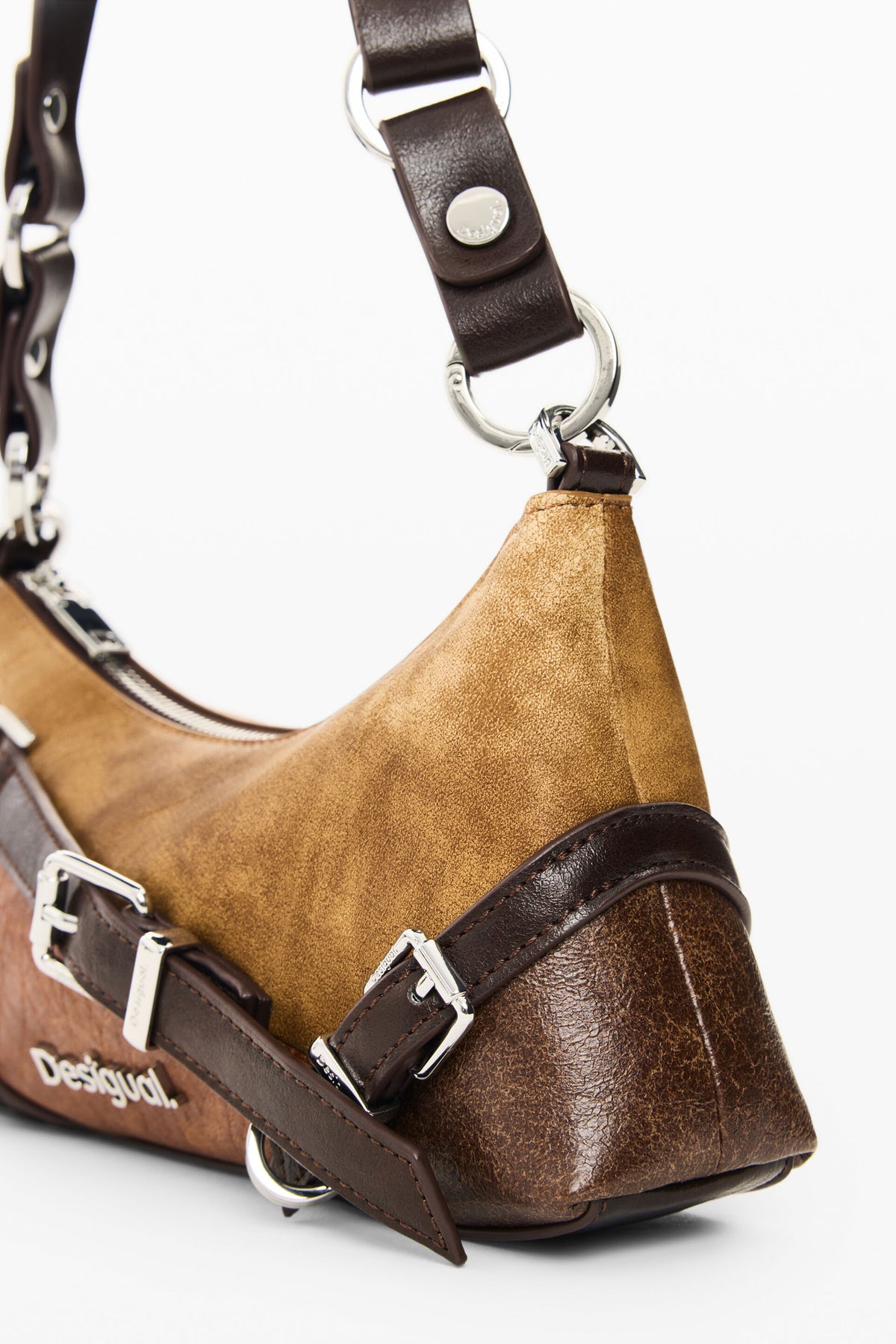Borsa con Fibbie Media - Marrone