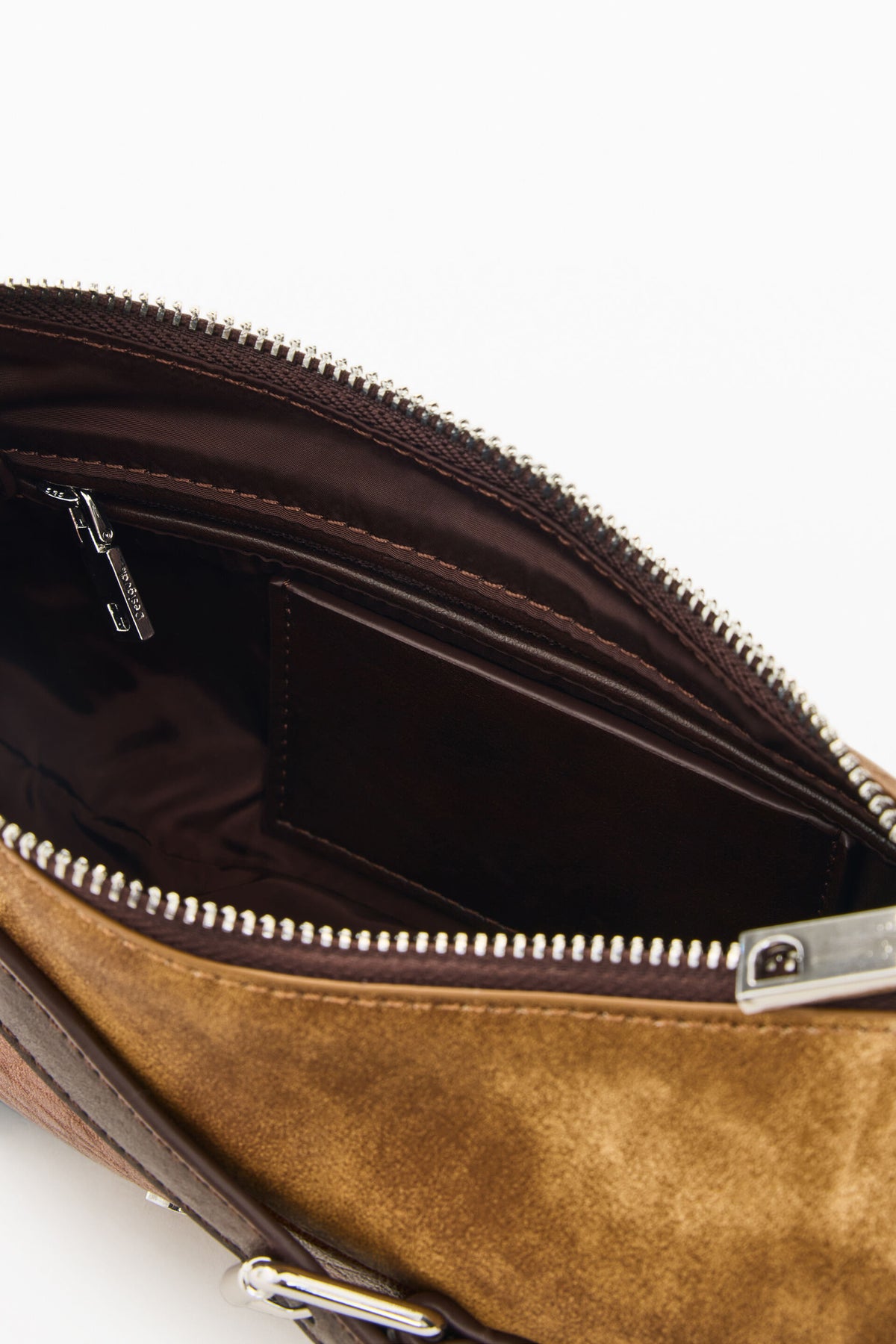 Borsa con Fibbie Media - Marrone