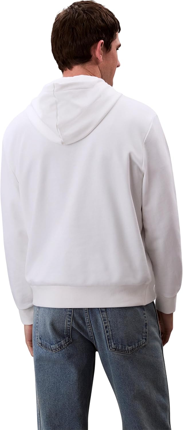 Calvin Klein Felpa con Cappuccio Logo Bianco